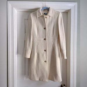 J Crew Heritage Cream Coat Size 4